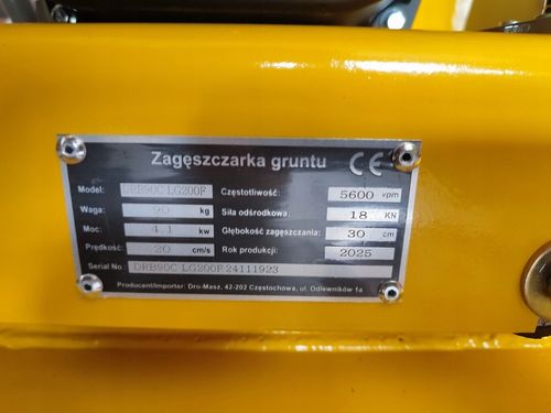 Zagęszczarka Dro-Masz 90 kg mocna 18 kN + mata + wozek + przegląd zerowy na Arena.pl