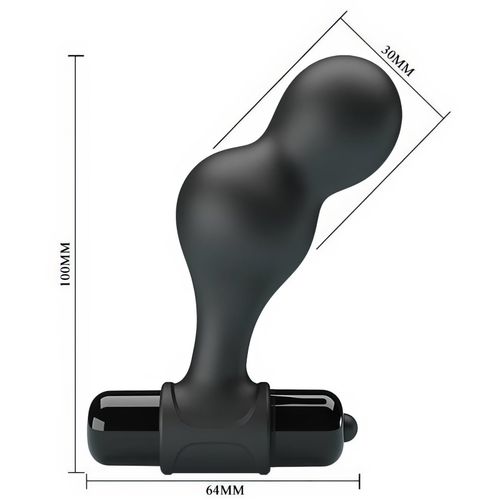 Mr. Play Silicone Anal Plug, 10 functions of vibration Black na Arena.pl