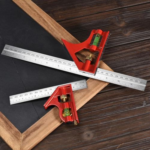 Zestaw Kątowników Stolarskich 30 cm i 15 cm Stalowe Srebrne 2 Sztuki na Arena.pl