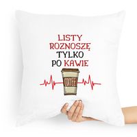 Poduszka Prezent Dla Listonosza Tylko Po Kawie Z Nadrukiem Ze Zdjęciem