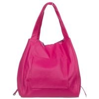 VERA PELLE torebka damska skórzana shopper z saszetką na ramię V497 fuksja