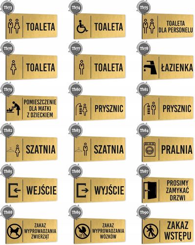 Tabliczka na drzwi znak napis Piktogram Tablica informacyjna Aluminium na Arena.pl