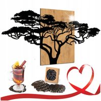 Obraz XXL Drzewo Bonsai Ozdoba ścienna Nowoczesny duży panel drewniany 3d