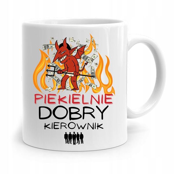 Kubek Prezent Dla Kierownika Piekielnie Dobry Z Nadrukiem Ze Zdjęciem zdjęcie 1