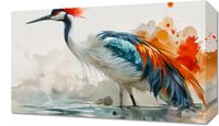 Obraz 50x30cm Żuraw w Akwareli
