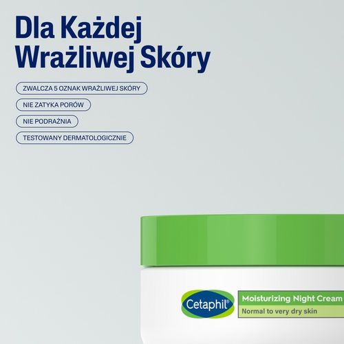 Cetaphil Krem nawilżający do twarzy na noc z kwasem hialuronowym 48ml na Arena.pl
