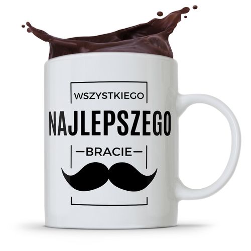 Kubek Prezent Dla Brata Wszystkiego Najlepszego Z Nadrukiem Ze Zdjęciem na Arena.pl