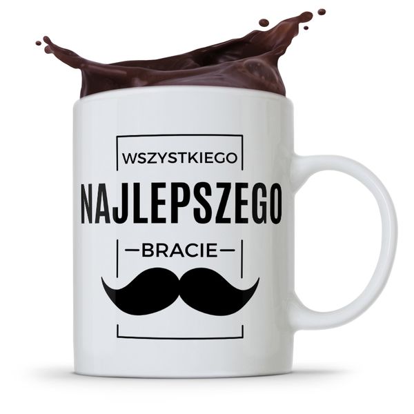 Kubek Prezent Dla Brata Wszystkiego Najlepszego Z Nadrukiem Ze Zdjęciem zdjęcie 1