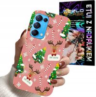 ETUI CASE DO OPPO FIND X3 LITE - ŚWIĄTECZNE WZORY NA ŚWIĘTA RENIFER CHOINKA