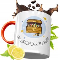 Kubek Pomarańczowy Dla Listonosza Prezent Z Nadrukiem Ze Zdjęciem