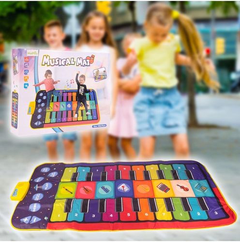 OGROMNA MATA MUZYCZNA DO TAŃCZENIA EDUKACYJNA INTERAKTYWNA GRA 140 X 70 CM na Arena.pl