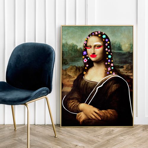 Plakat Mona Lisa w kwiatach 29,7x42 cm A3 na Arena.pl