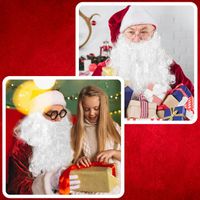 PERUKA I BRODA ZESTAWU ŚWIĘTEGO MIKOŁAJA STRÓJ ŚWIĘTY MIKOŁAJ BOŻE