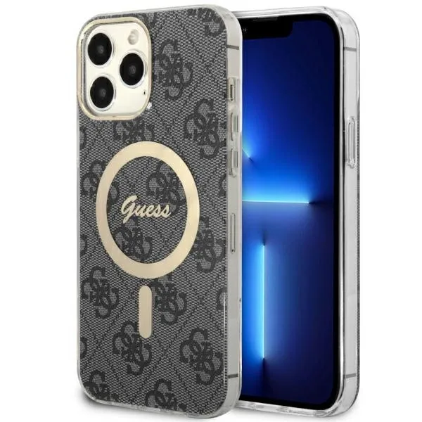 Etui Guess 4G MagSafe na iPhone 13 Pro Max - czarne zdjęcie 1
