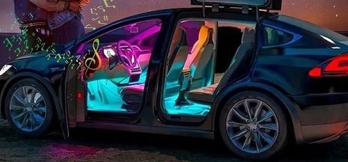 TAŚMA LED DO SAMOCHODU Z PILOTEM OŚWIETLENIE AUTA RGB 5050 DO WNĘTRZA USB na Arena.pl