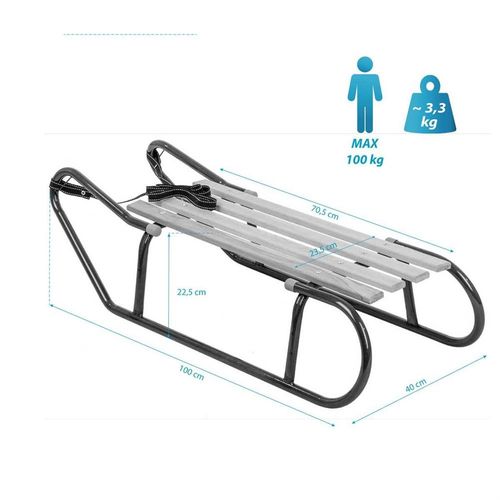 Sanki metalowe 2 osobowe czerwone na Arena.pl