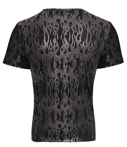 svenjoyment męska koszula 3xl czarna z metalicznym wzorem, elastyczna na Arena.pl