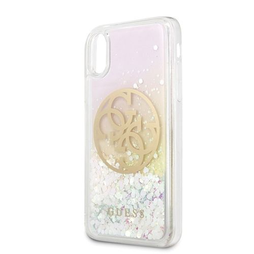 Guess Gradient Liquid Glitter Circle Logo - Etui iPhone Xs / X na Arena.pl