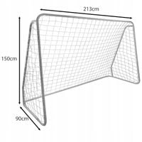 Siatka do Metalowej Bramki Piłkarskiej Wzmocniona Super Mocna 213x150x90 cm