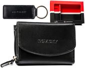 zestaw prezentowy: skórzany portfel damski i brelok - rovicky