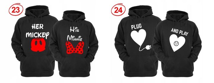 ZESTAW DWÓCH BLUZ Z KAPTUREM DLA ZAKOCHANYCH PAR zdjęcie 5