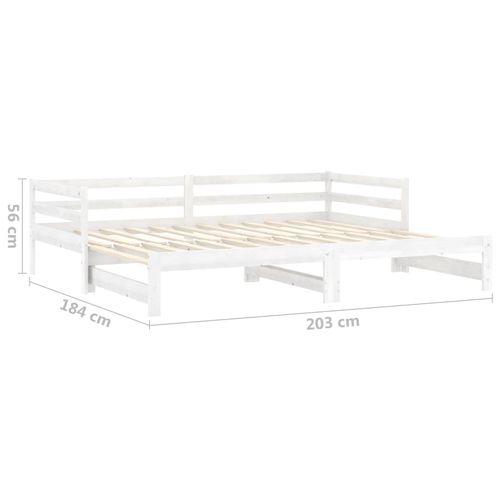 Łóżko wysuwane, 2 x (90x200) cm, białe, lite drewno sosnowe na Arena.pl