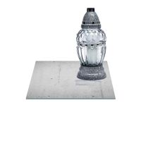 SZKLANA PODSTAWKA POD ZNICZE Z DEDYKACJĄ 30x30cm Beton 192f