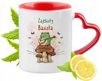 Dla Basisty Kubek Czerwony Z Uszkiem W Kształcie Serca Na Prezent