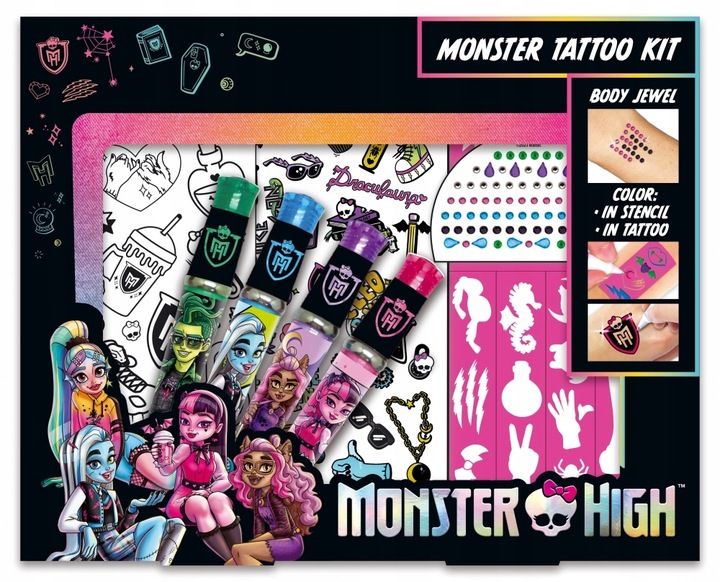 MONSTER HIGH zestaw do tatuaży zdjęcie 2