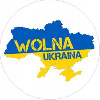 Naklejki UKRAINA SOLIDARNI Z UKRAINĄ FLAGA 50szt