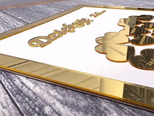 Podziękowanie dla Chrzestnych Dziadków Rodziców Prezent obraz 3D na Arena.pl