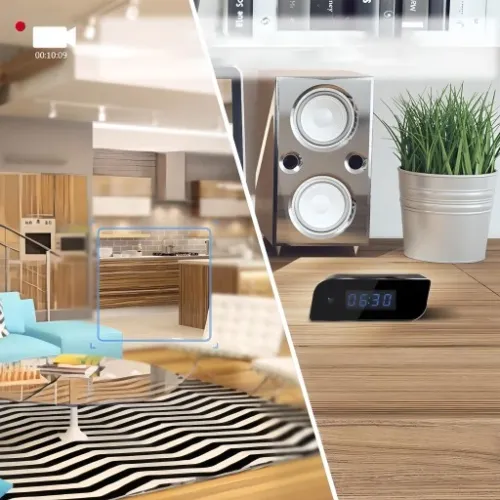 ZEGAR Z UKRYTA MINI KAMERA SZPIEGOWSKA WiFi BUDZIK na Arena.pl