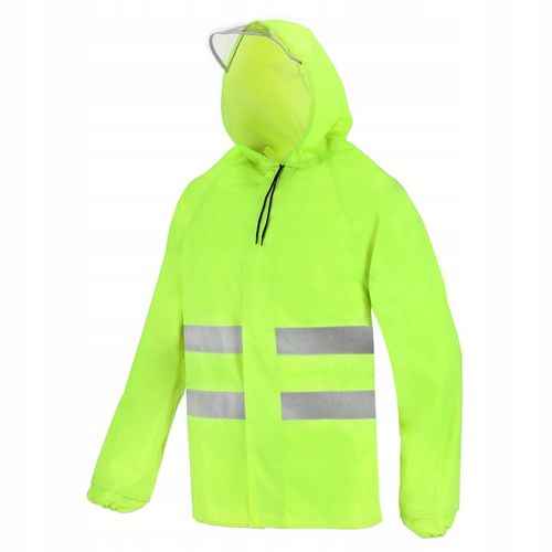 Ubranie PRZECIWDESZCZOWE ODBLASKOWE Lekki Komplet KURTKA + SPODNIE Hi-VIS na Arena.pl