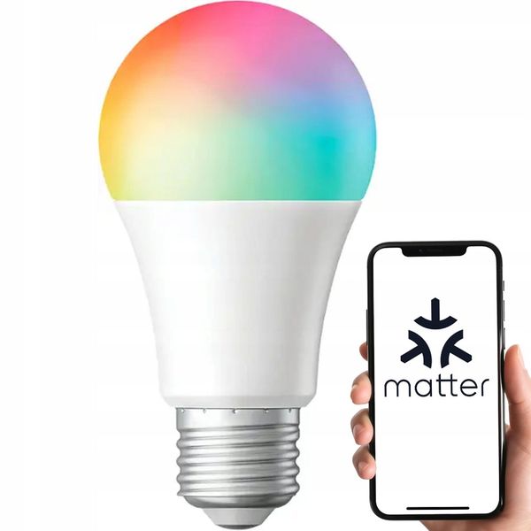 Inteligentna Żarówka LED E27 Matter WiFi HomeKit Google Home Alexa zdjęcie 1