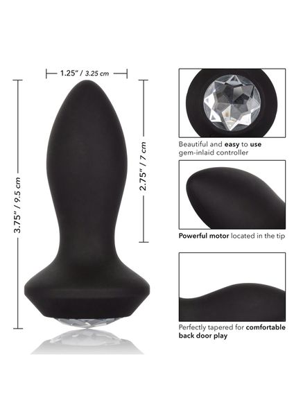 Vibrating Petite Crystal Probe Black zdjęcie 8
