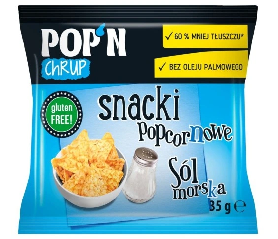 SANTE SNACK POPCORNOWE SÓL MORSKA 35G zdjęcie 1
