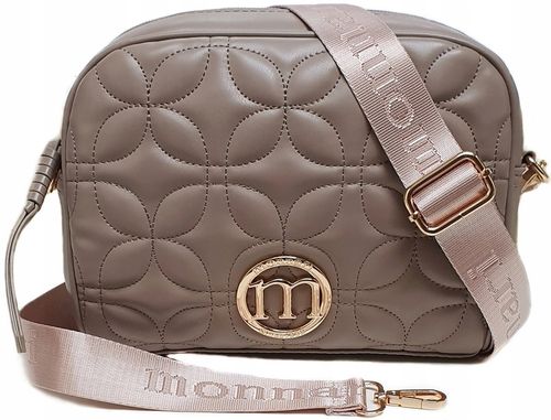 BEŻOWA TOREBKA LISTONOSZKA MONNARI MOCHA MOUSSE PASEK LOGO na Arena.pl