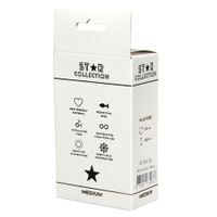 kolekcja star - czarna silikonowa wtyczka analna m - jasnoniebieski kamień