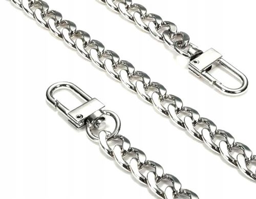 Pasek do torebki torby łańcuch długi Srebrny metal  F117_100CM_Srebrny na Arena.pl