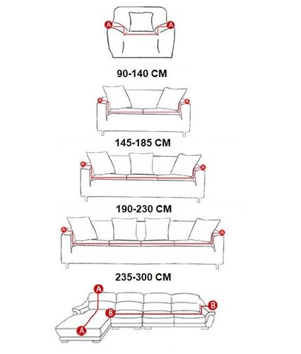 POKROWIEC NA SOFĘ KANAPĘ NAROŻNIK ELASTYCZNY 90-140 CM 1OS na Arena.pl