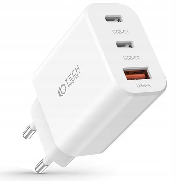 Ładowarka sieciowa 30W Tech-Protect PD USB-C USB-A zdjęcie 2