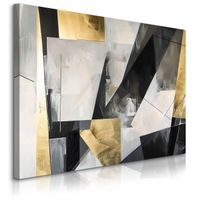 Obraz Do Salonu Abstrakcja Wzory Geometryczne Złoto Beton 30cm x 20cm