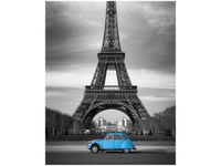 40X50CM BŁĘKITNE AUTKO OBRAZ