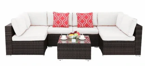 KOMPLET RATTAN SOFA STOLIK RATAN 4 OSOBY zdjęcie 1