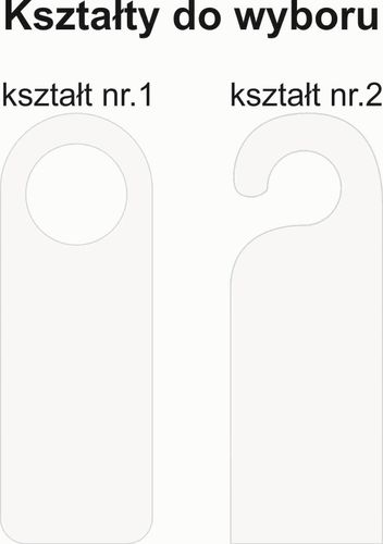 ZAWIESZKA NA DRZWI hotelowa nadruk srebrna plexi z LOGO zakaz wstępu na Arena.pl