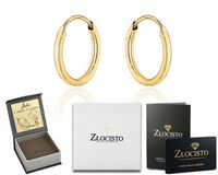 ZŁOTE KOLCZYKI KÓŁKA 585 1CM 10MM NA PREZENT 585