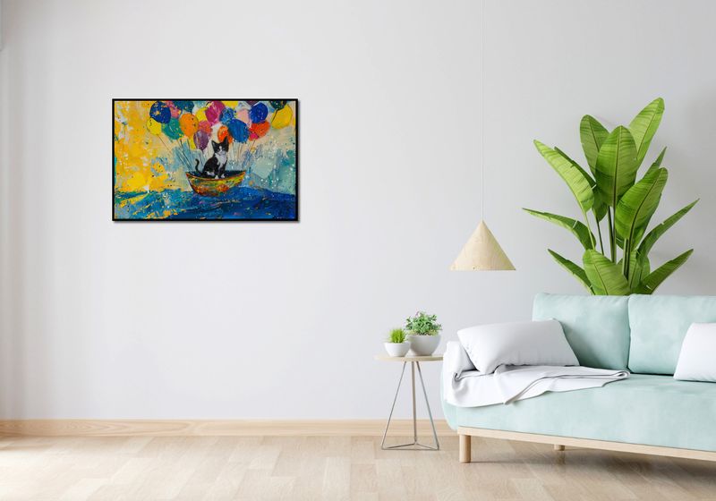 Plakat 86,4x56,8cm Kot na Łodzi zdjęcie 4