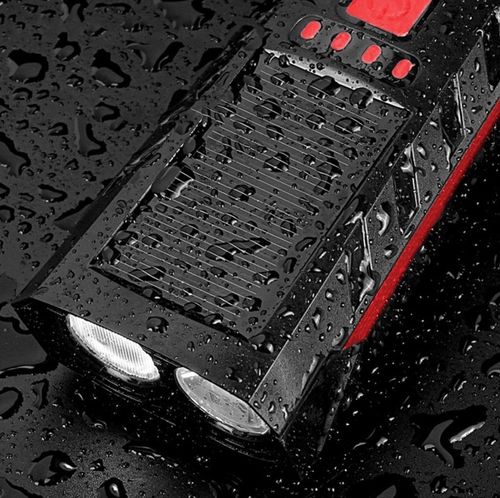 Lampa Rowerowa Lampka Solarna Na Kierownicę USB Zestaw Przód + Tył LED na Arena.pl