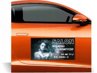 Magnes na samochód reklama magnetyczna 60x30 SALON FRYZJERSKO KOSMETYCZNY
