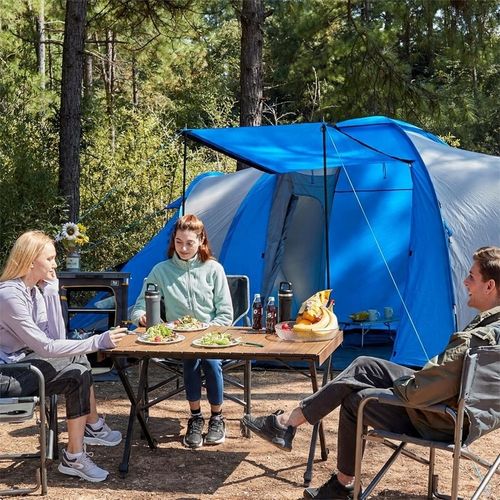 Stół kempingowy TIMBER RIDGE składany regulowany aluminiowy dla 4-6 osób na Arena.pl